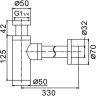 Сифон для раковины FRAP F82-4 бронза